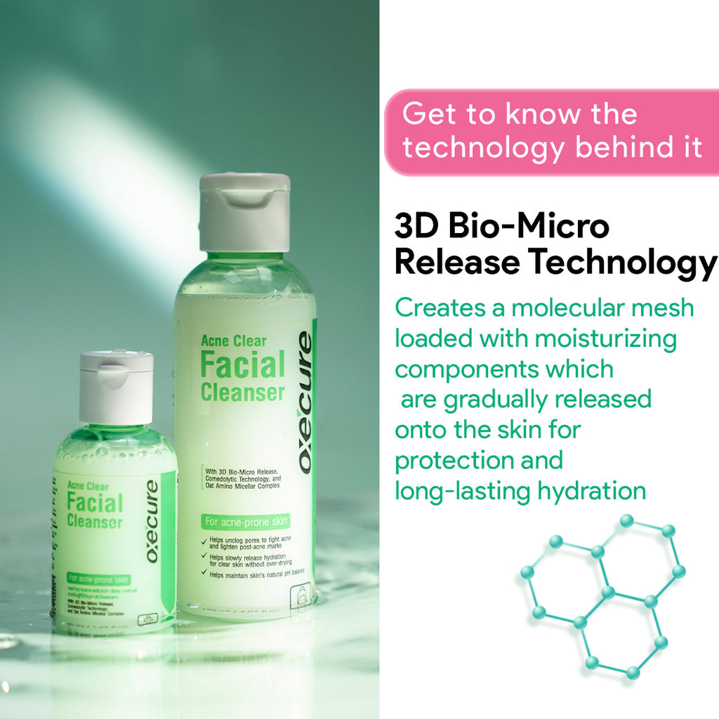 Oxecure Acne Clear Facial Cleanser 50ml - Acne-fighting facial cleanser 50ml