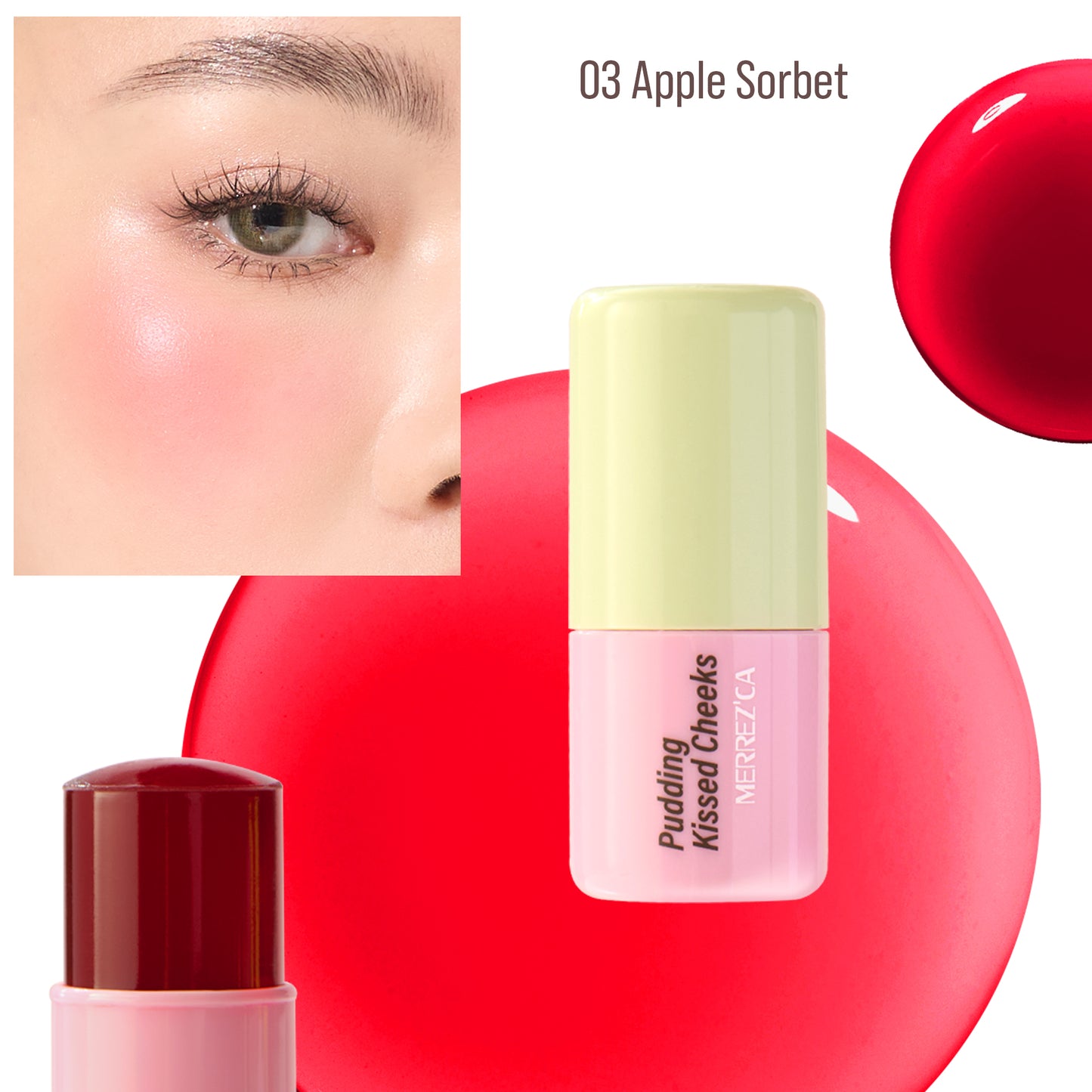 Merrez'ca 布丁唇頰胭脂棒