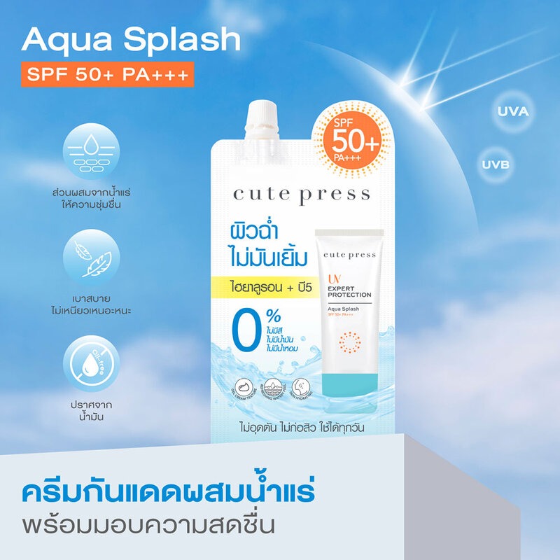 Cute Press 輕透水感防曬乳SPF50 PA+++ 7g