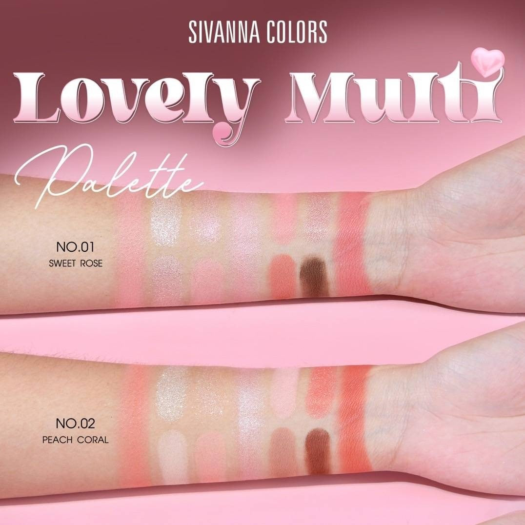 SIVANNA COLORS 12-Color Multi-Functional Eyeshadow and Blush Palette