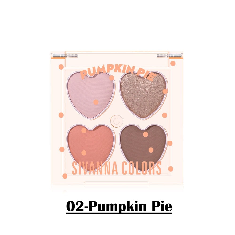 SIVANNA COLORS Mini Heart-Shaped 4-Color Eyeshadow