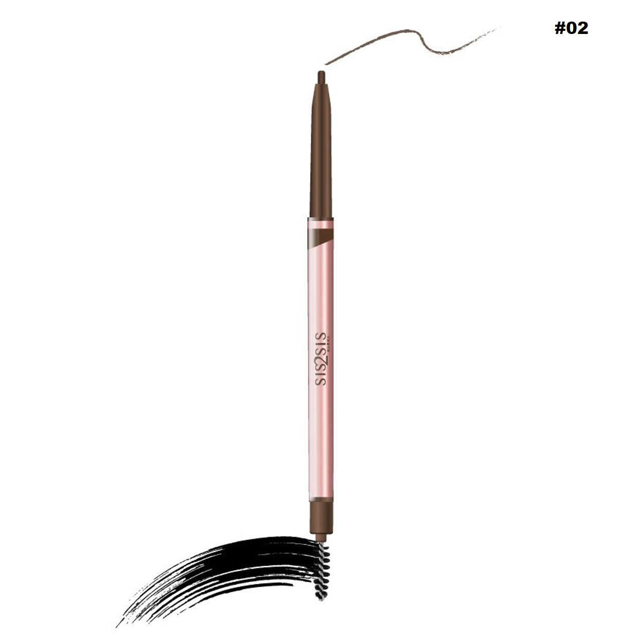 SIS2SIS Slim Brow Pencil - 纖細旋轉眉筆 - Rosy Aura