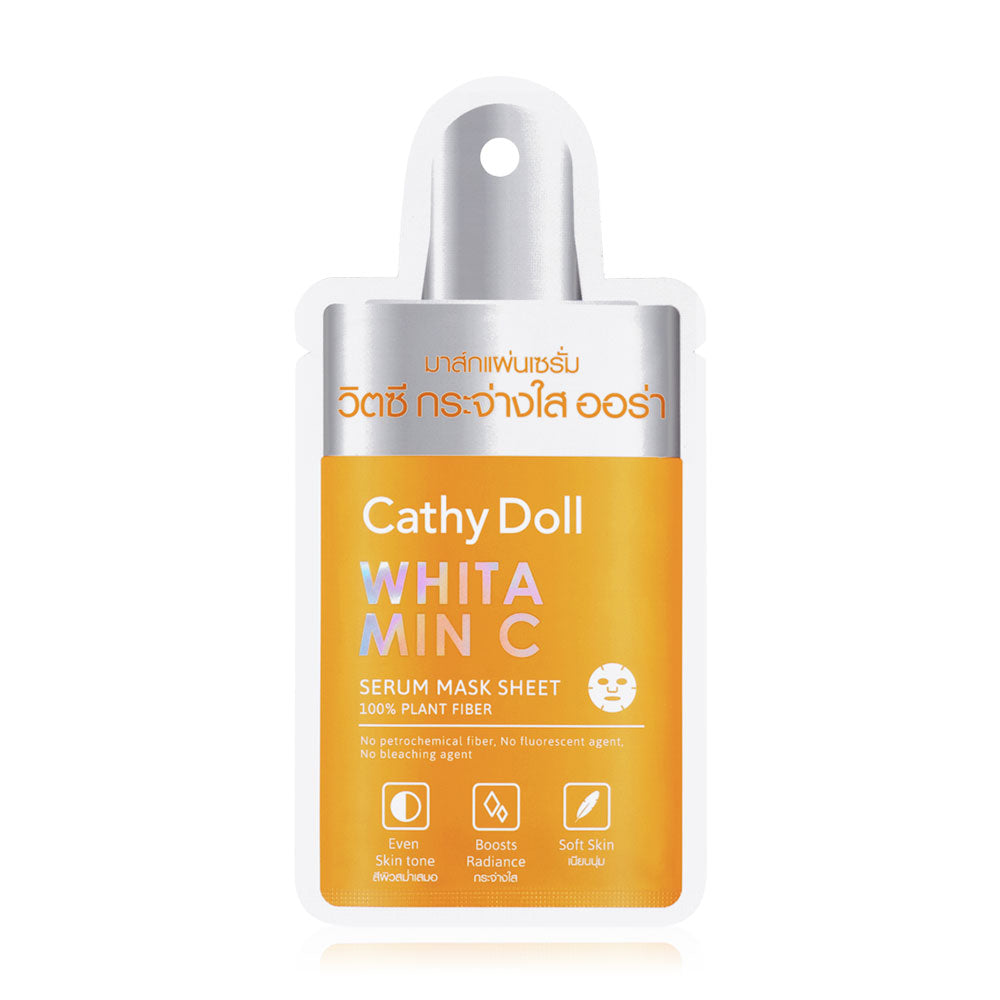 Cathy Doll Whitamin C Serum Mask Sheet - 維他命C 精華面膜20g - Rosy Aura