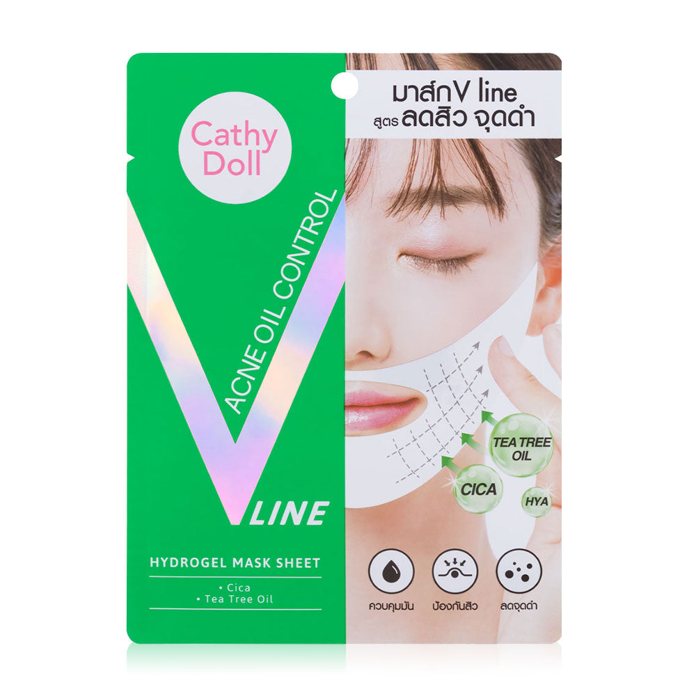 Cathy Doll Acne Oil Control V Line Hydrogel Mask Sheet - 控油V臉水凝膠面膜 18g - Rosy Aura