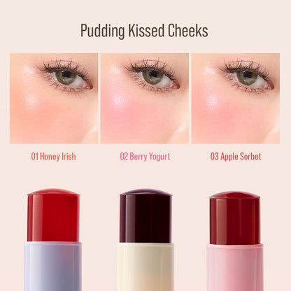 Merrez'ca Pudding Kissed Cheeks Blush Stick 8.5g - 布丁唇頰胭脂棒 8.5g