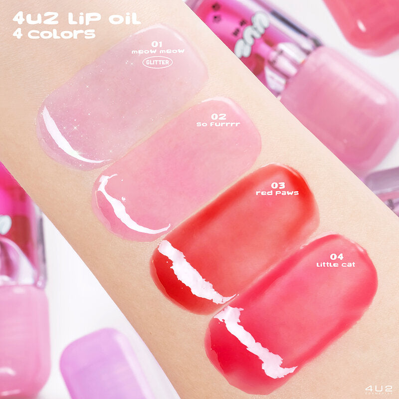 4U2 Lip Oil - 變色滋養唇彩 - Rosy Aura