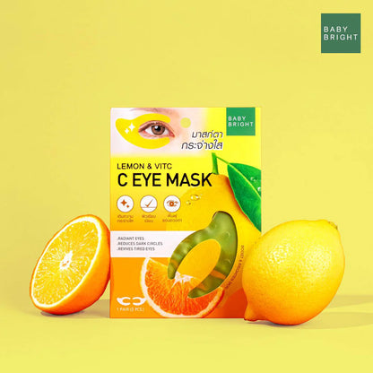 Baby Bright Lemon & VitC C Eye Mask - 檸檬&維他命C C形眼膜 7g - Rosy Aura