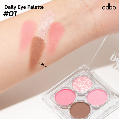 odbo Eye Palette - 日常4色眼影盤 - Rosy Aura