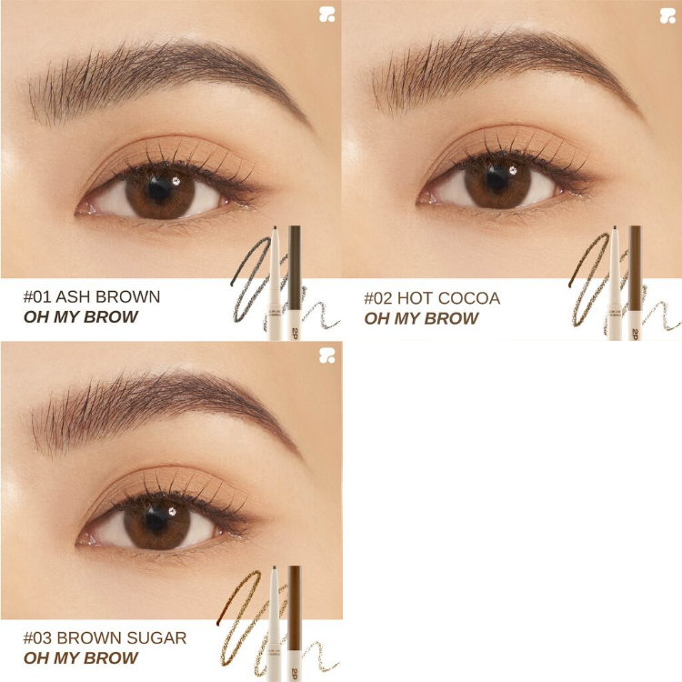 2P ORIGINAL Slim Line Eyebrow - 旋轉眉筆 - Rosy Aura