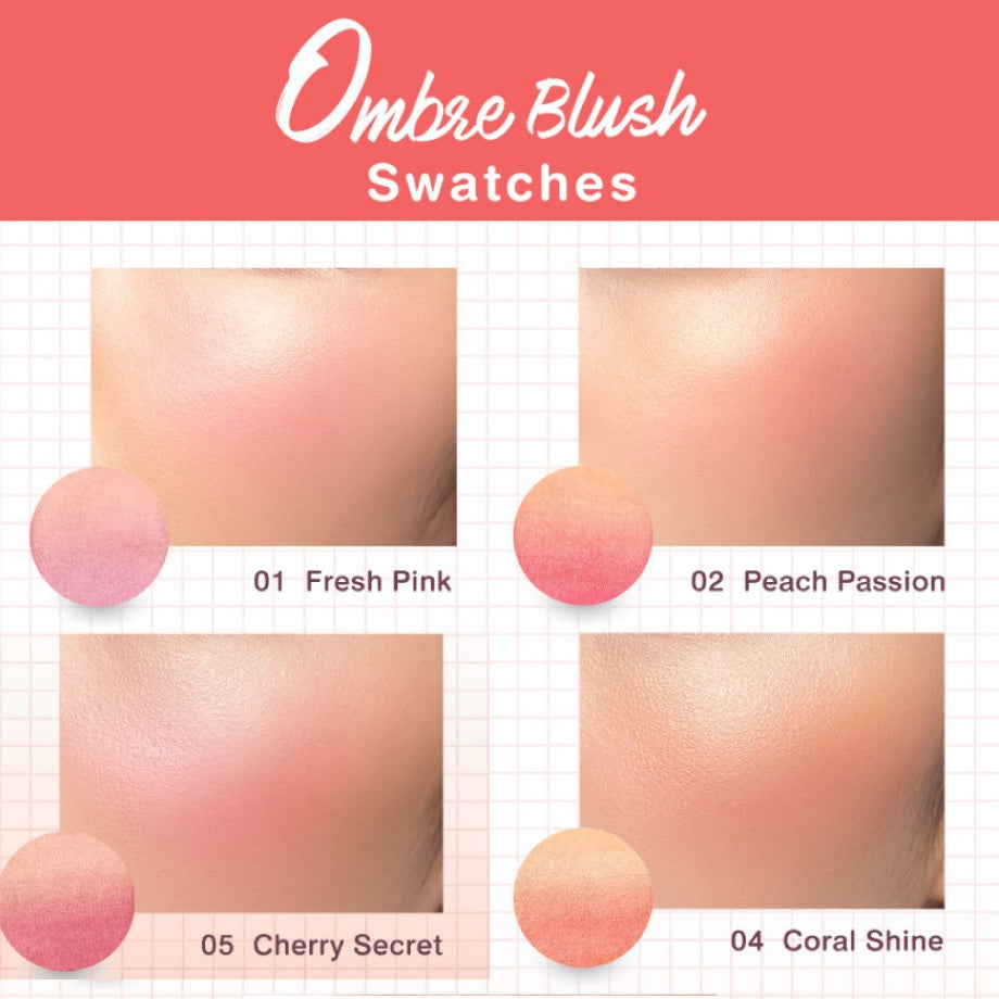 Cute Press Gradient Blush - 雙色漸變胭脂 - Rosy Aura