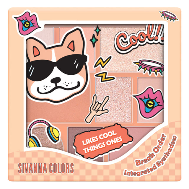 SIVANNA COLORS Break Order Integrated Eyeshadow - 9色卡通眼影盤 - Rosy Aura