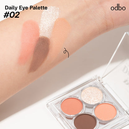 odbo Eye Palette - 日常4色眼影盤 - Rosy Aura