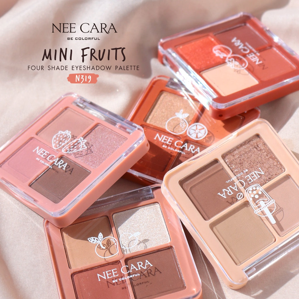 Nee Cara Eyeshadow Mini Palette - 迷你四色眼影盤 - Rosy Aura