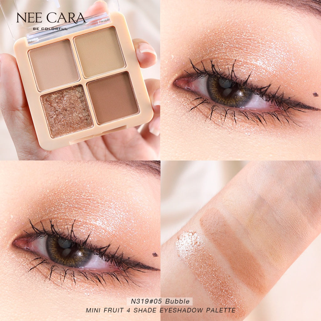 Nee Cara Eyeshadow Mini Palette - 迷你四色眼影盤 - Rosy Aura