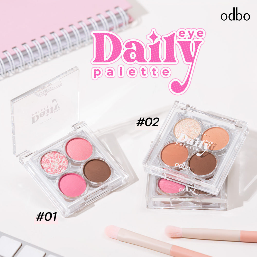 odbo Eye Palette - 日常4色眼影盤 - Rosy Aura