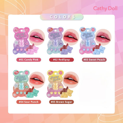 Cathy Doll Bear Lip Moist - 熊仔有色潤唇膏 - Rosy Aura