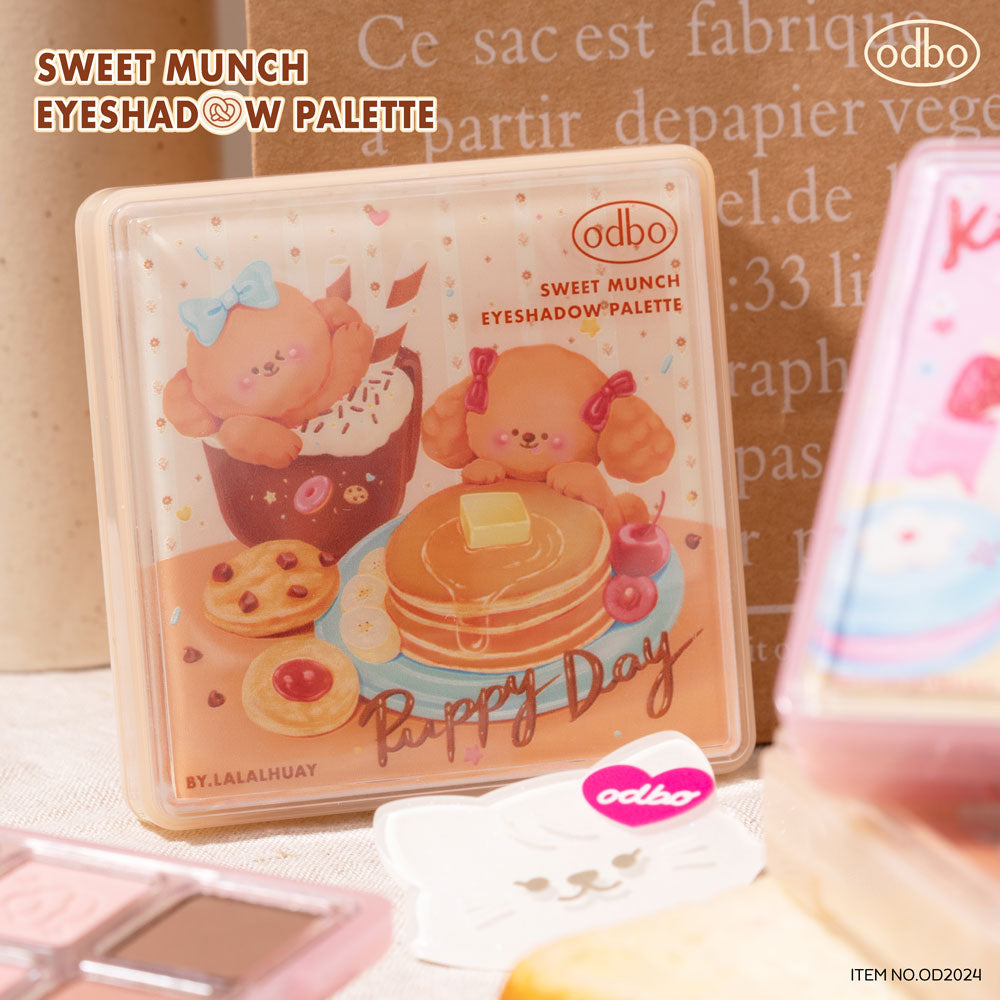 odbo Sweet Munch Eyeshadow Palette - 九色眼影盤 - Rosy Aura