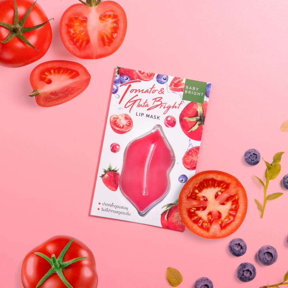 Baby Bright Tomato & Gluta Bright Lip Mask - 蕃茄亮白唇膜 10g - Rosy Aura