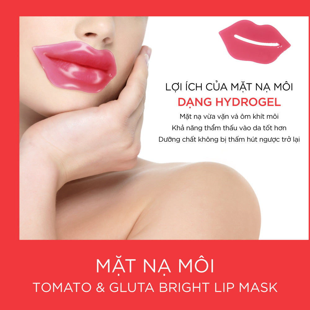 Baby Bright Tomato & Gluta Bright Lip Mask - 蕃茄亮白唇膜 10g - Rosy Aura