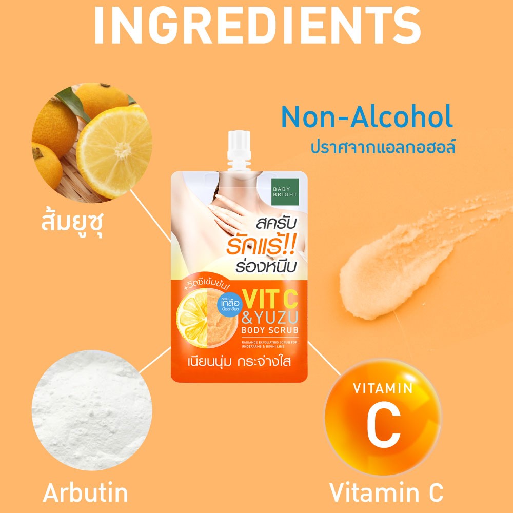 Baby Bright 維他命 C & 柚子身體磨砂膏 40g