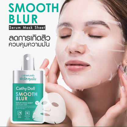 Cathy Doll Smooth Blur Serum Mask Sheet - 緊緻毛孔精華面膜 20g - Rosy Aura