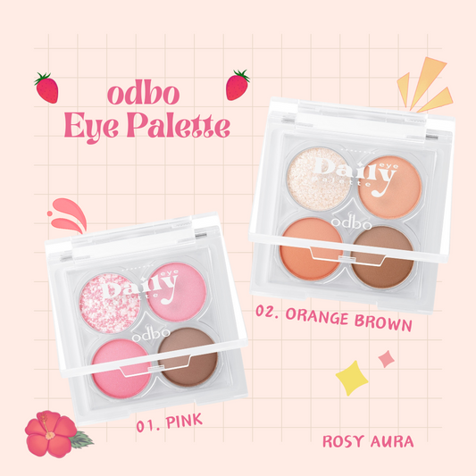 odbo Eye Palette - 日常4色眼影盤 - Rosy Aura