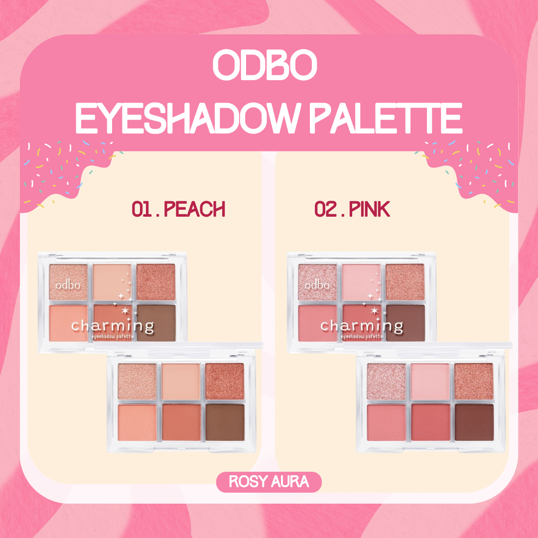 odbo Eyeshadow Palette - 閃閃6色眼影盤 - Rosy Aura