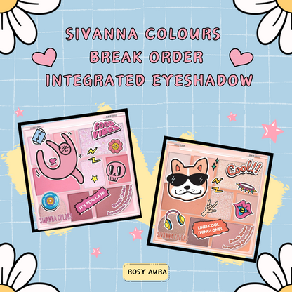 SIVANNA COLORS Break Order Integrated Eyeshadow - 9色卡通眼影盤 - Rosy Aura