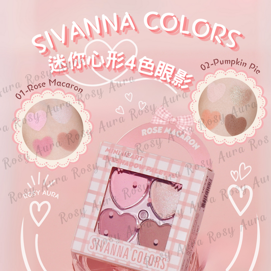 SIVANNA COLORS Mini Heart-Shaped 4-Color Eyeshadow