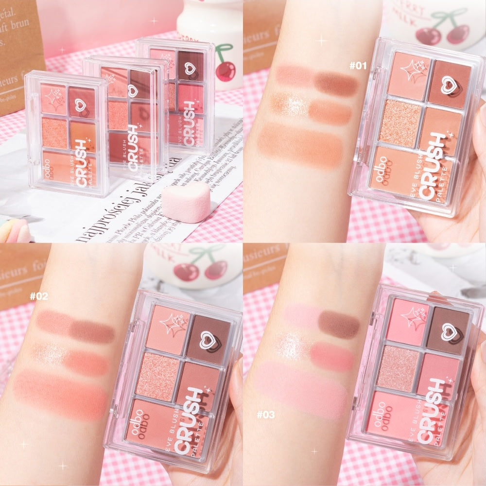 odbo Blush & Eye Palette - 胭脂眼影盤 - Rosy Aura