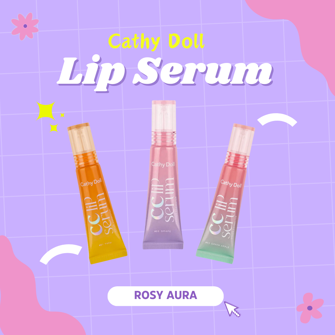 Cathy Doll Lip Serum - 潤色唇部精華液 - Rosy Aura