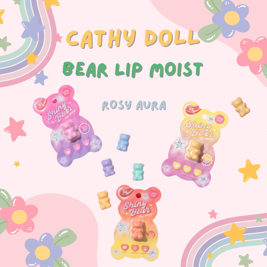 Cathy Doll Bear Lip Moist - 熊仔有色潤唇膏 - Rosy Aura