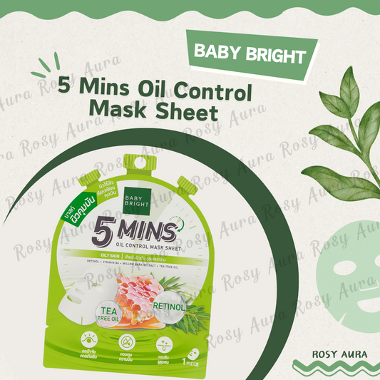 Baby Bright 5 Mins Oil Control Mask Sheet 18g