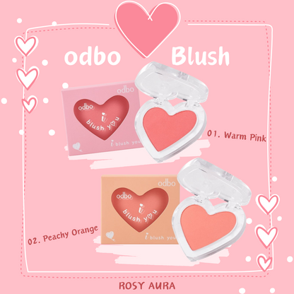 odbo Blush - 心形胭脂 - Rosy Aura