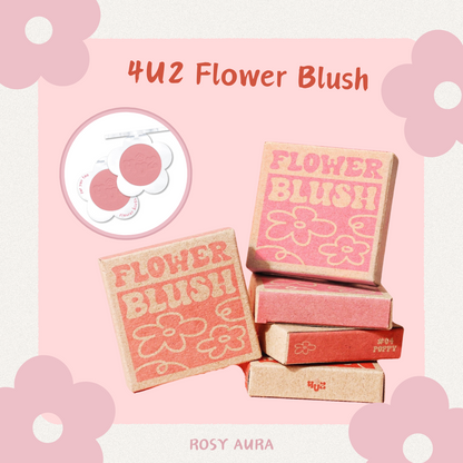 4U2 Flower Blush - 花型胭脂 - Rosy Aura