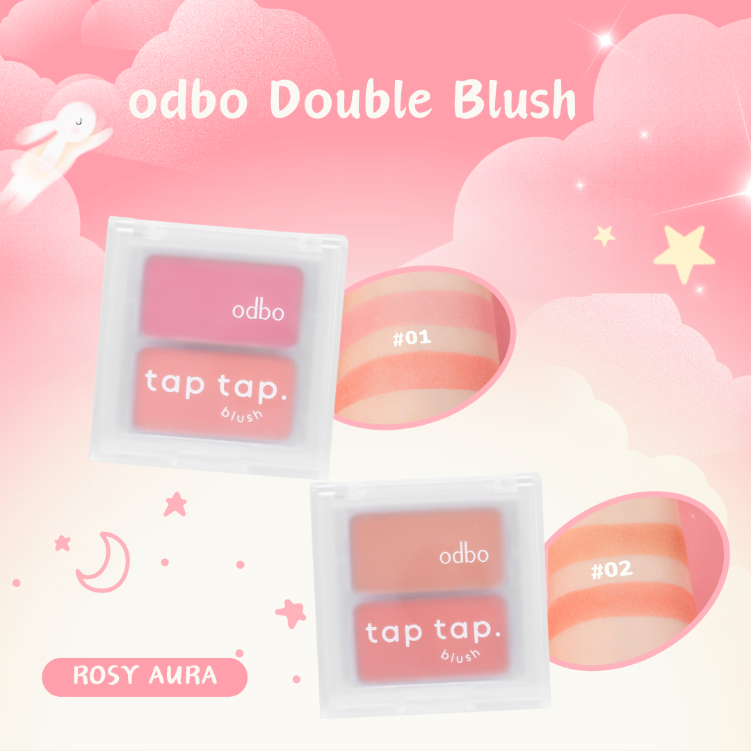 odbo Double Blush - 雙色胭脂 - Rosy Aura