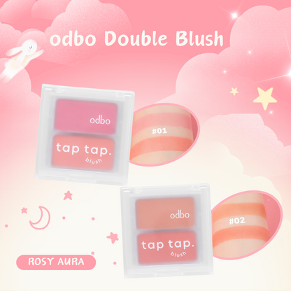 odbo Double Blush - 雙色胭脂 - Rosy Aura