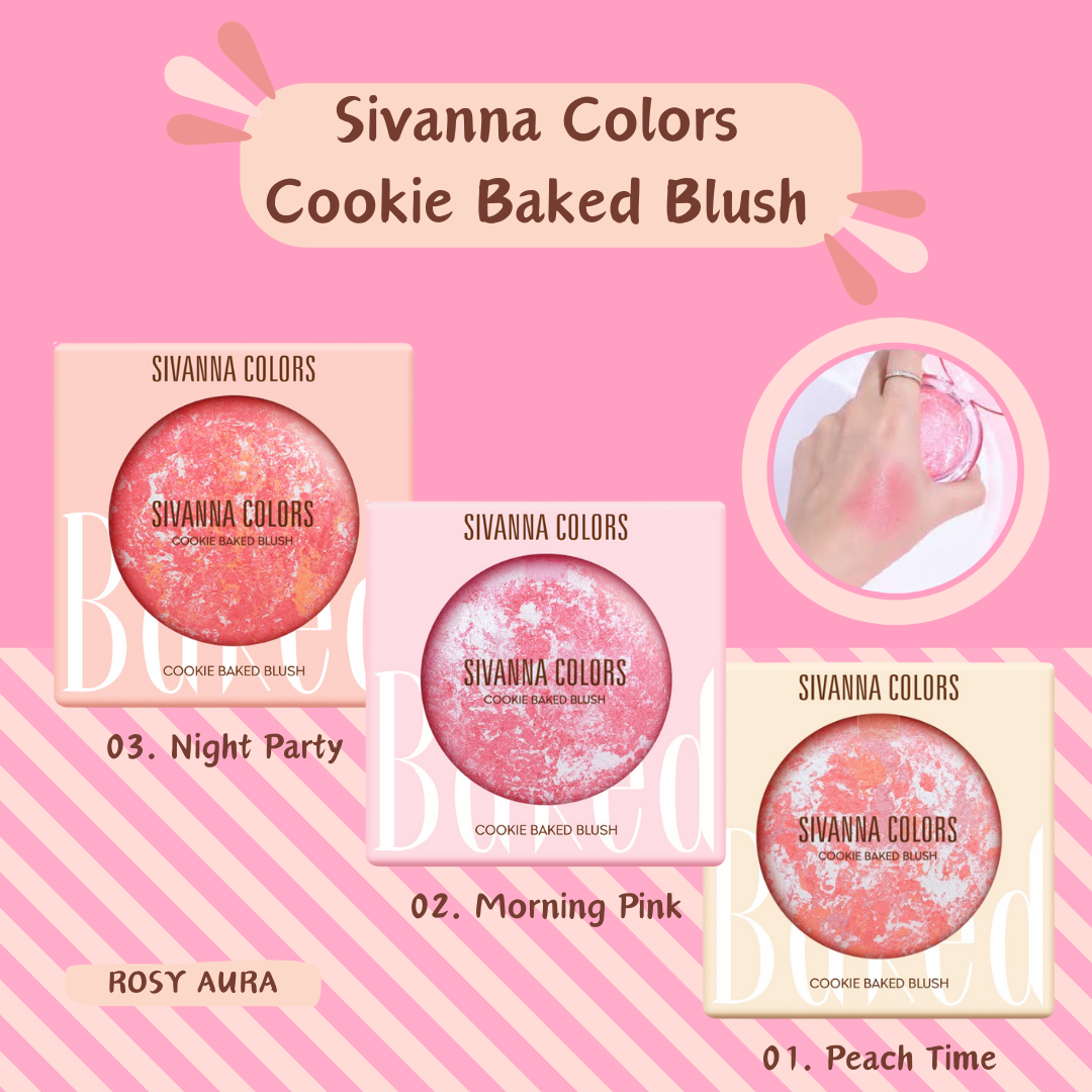 SIVANNA COLORS Cookie Baked Blush - 曲奇餅胭脂 - Rosy Aura