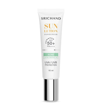 Srichand Sunlution Acne Care Sunscreen SPF50+ PA++++ 15 ml - Acne Care Sunscreen 15ml