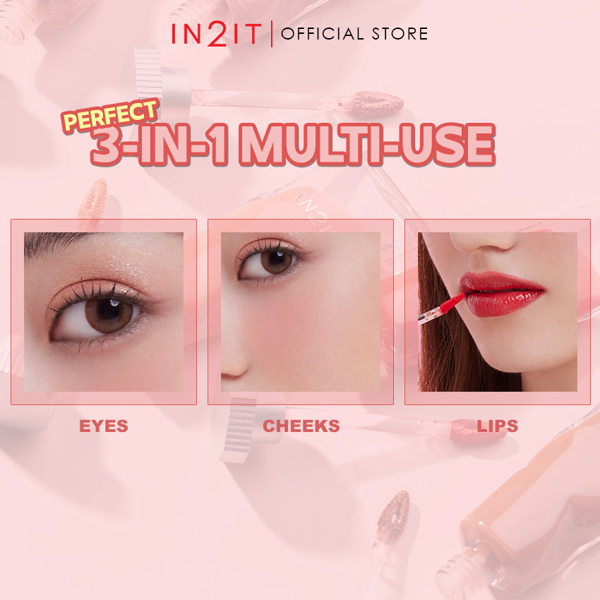 IN2IT Paint it Lip Tint - 顏料造型兩用唇彩 - Rosy Aura