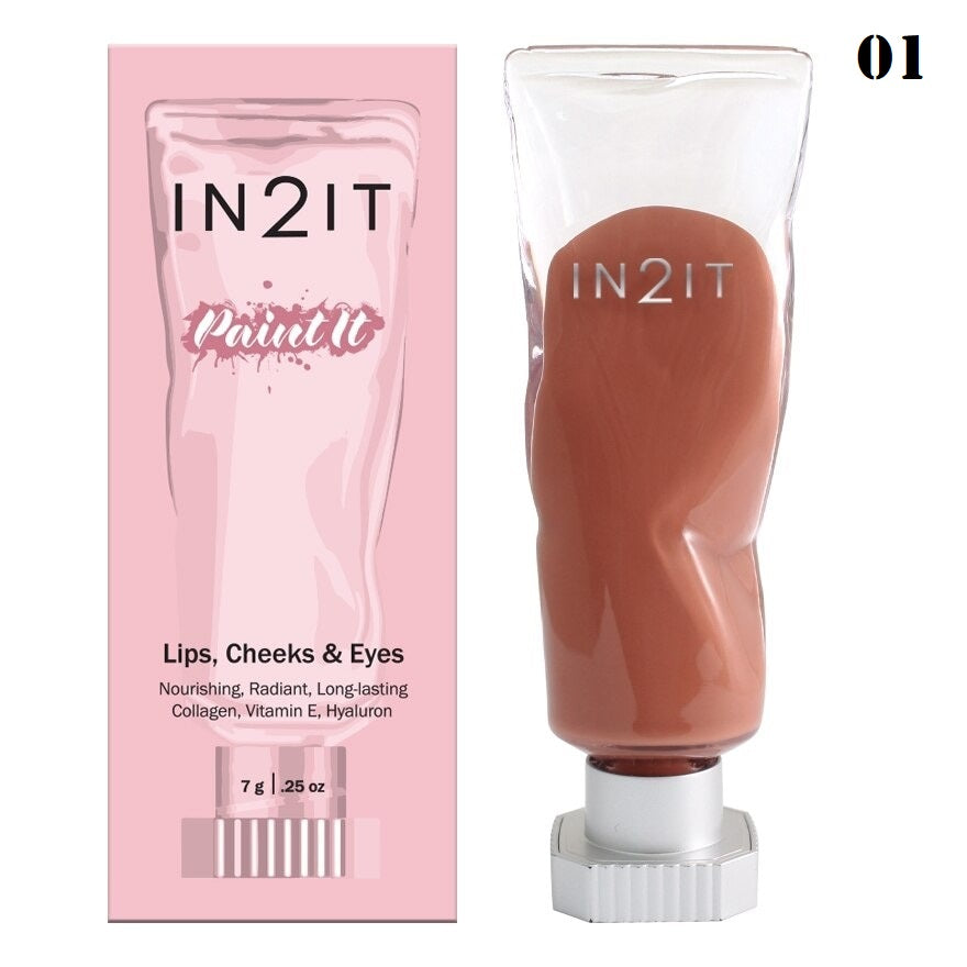 IN2IT Paint it Lip Tint - 顏料造型兩用唇彩 - Rosy Aura