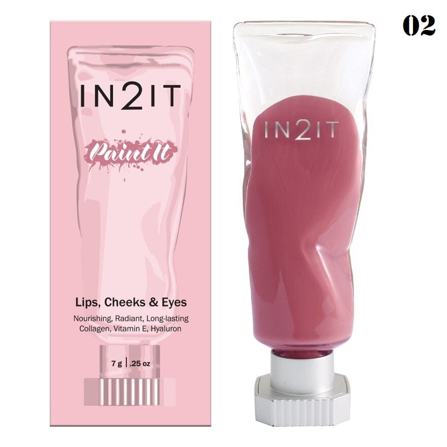 IN2IT Paint it Lip Tint - 顏料造型兩用唇彩 - Rosy Aura