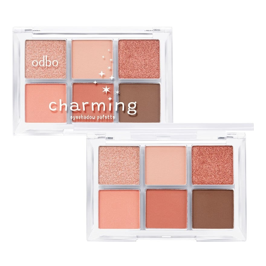 odbo Eyeshadow Palette - 閃閃6色眼影盤 - Rosy Aura