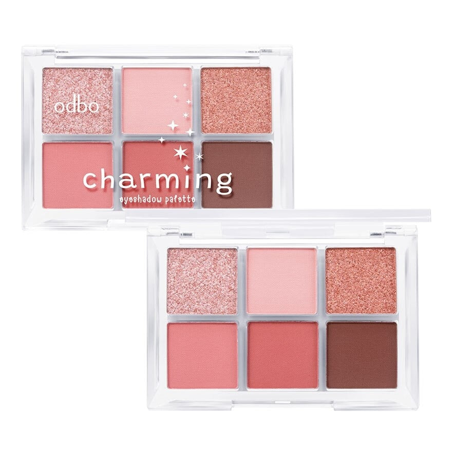 odbo Eyeshadow Palette - 閃閃6色眼影盤 - Rosy Aura