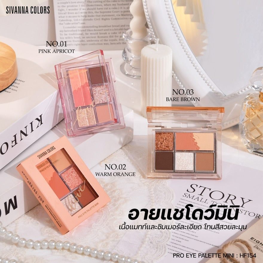 SIVANNA COLORS Eye Palette - 6色眼影盤 - Rosy Aura