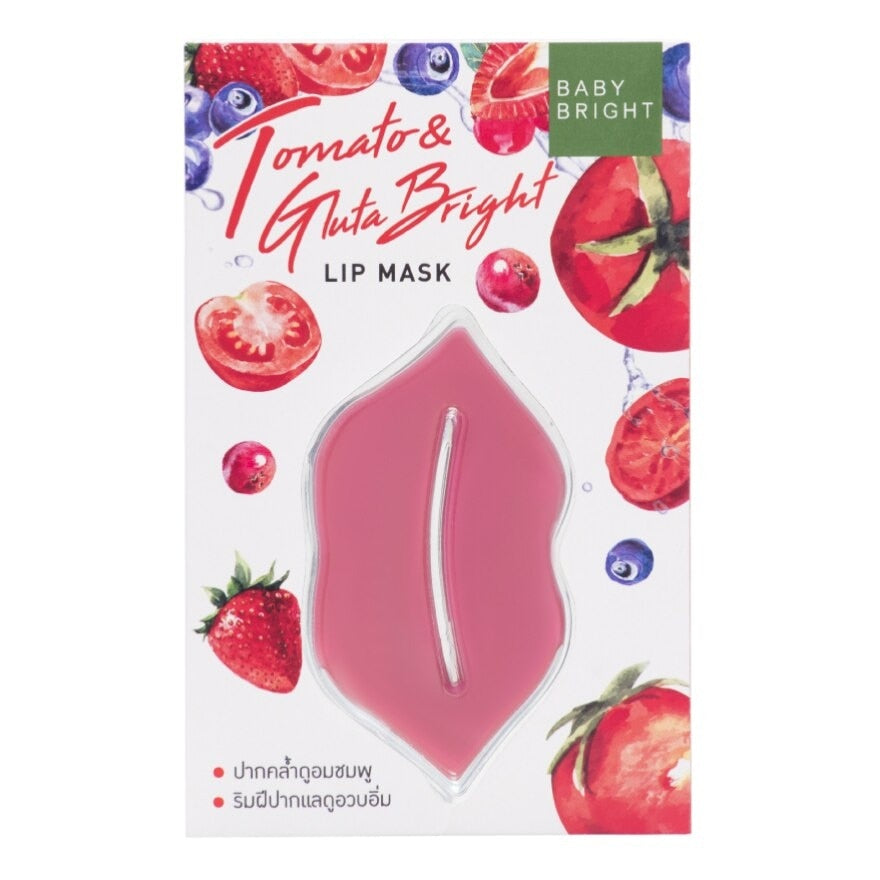 Baby Bright Tomato & Gluta Bright Lip Mask - 蕃茄亮白唇膜 10g - Rosy Aura