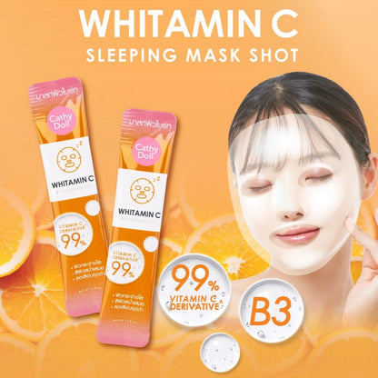 Cathy Doll Vitamin C Sleeping Mask - 維他命C 睡眠面膜 4ml - Rosy Aura