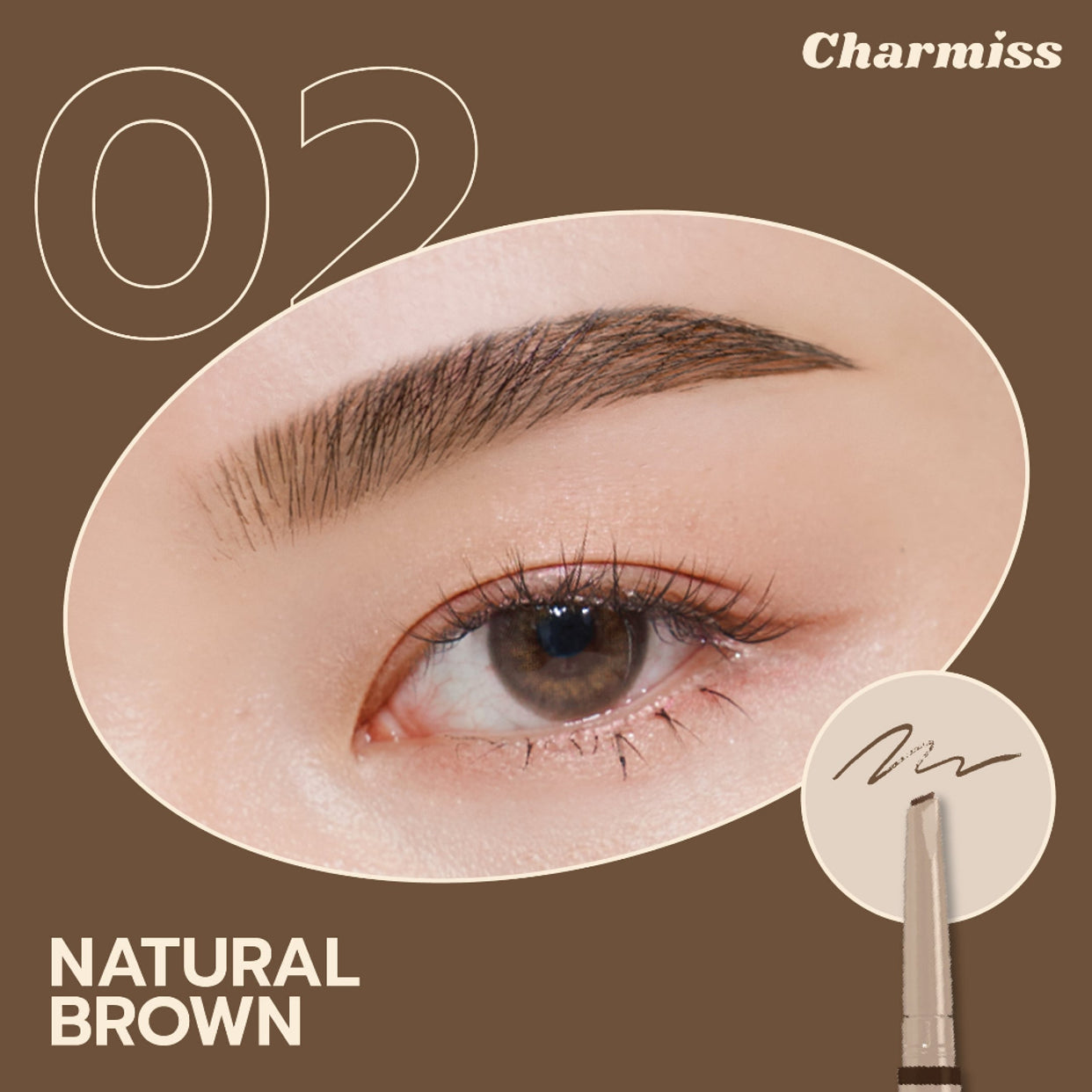 CHARMISS Auto Brow Pencil - 自動眉筆 - Rosy Aura