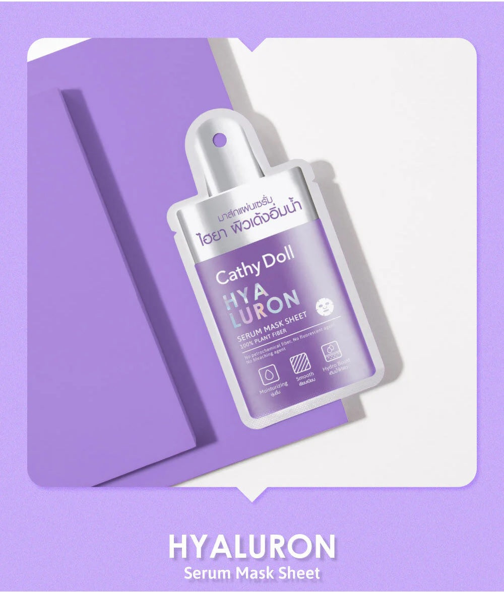 Cathy Doll Hyaluron Serum Mask Sheet - 保濕精華面膜 20g - Rosy Aura