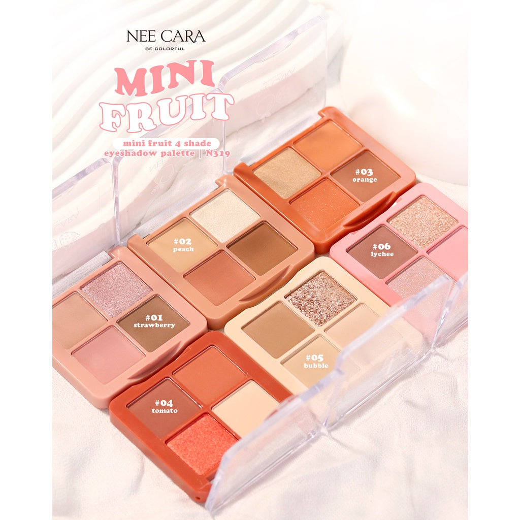 Nee Cara Eyeshadow Mini Palette - 迷你四色眼影盤 - Rosy Aura